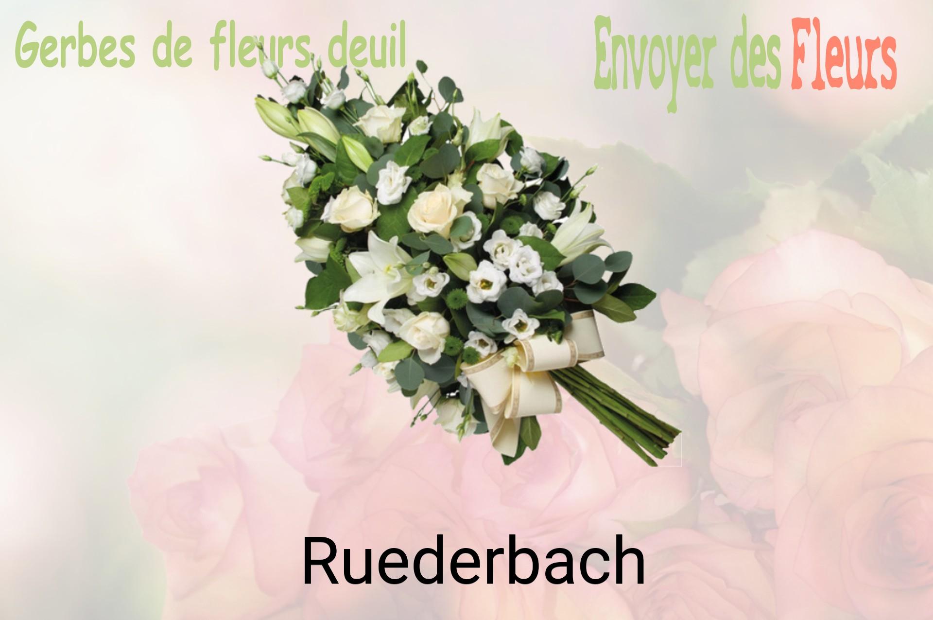 Gerbe de fleurs de deuil livrée à Ruederbach